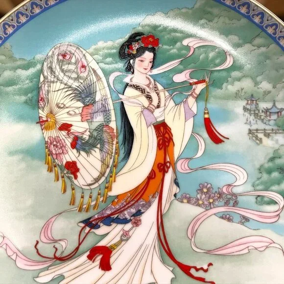 Imperial Jingdezhen Collector Plate "Lady Lu" of Maidens of the Fallen Sky:RARE - Picture 2 of 4